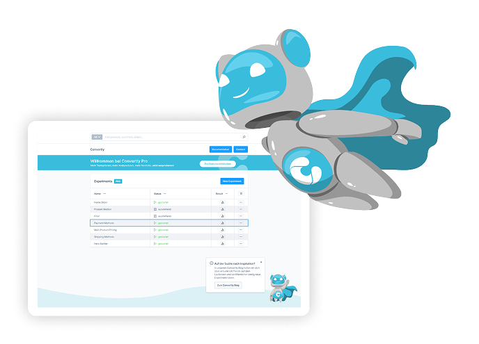 Convertly Pro abonnieren für noch mehr Test-Möglichkeiten und exklusiven Support